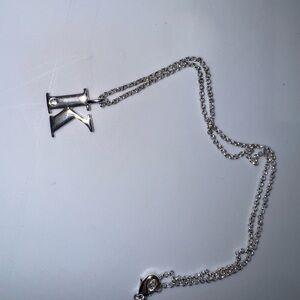 Silver “K” Initial Necklace